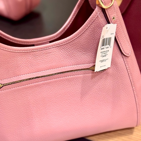 NWT Coach Erin Shoulder Bag CAQ86 in Pebble Leather Gold/ Penoy - Picture 4 of 7